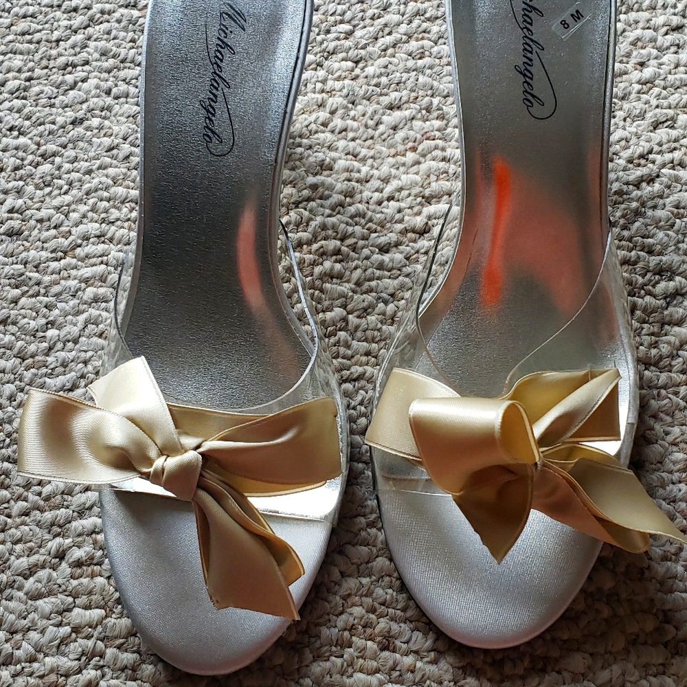 Vintage Michaelangelo Bridal Shoes w/ Ribbon Bows